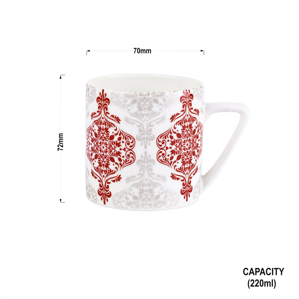 Puja Red and White Madrid-coffee mugs collection My Store
