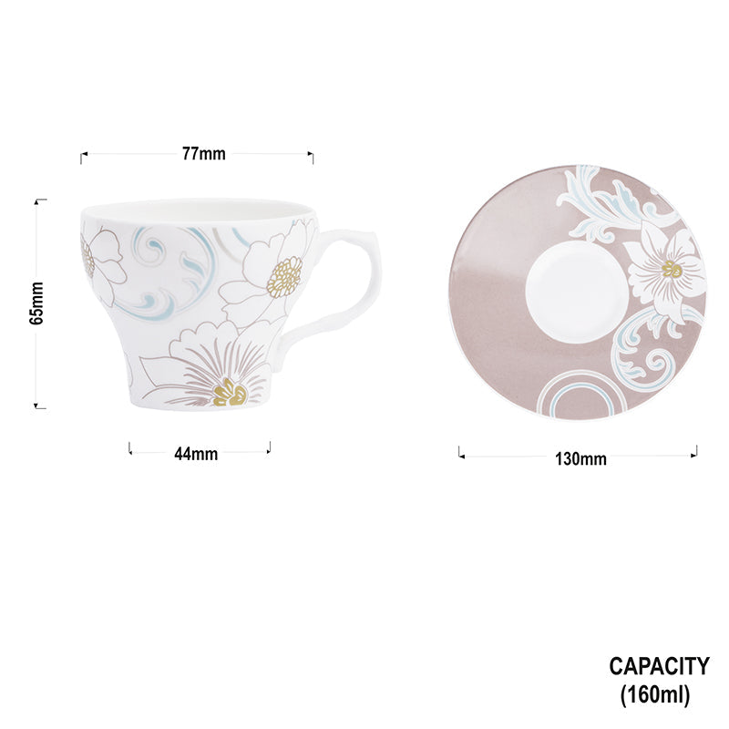 Prince Leaf Cups and Saucers-stylish tea cup set My Store