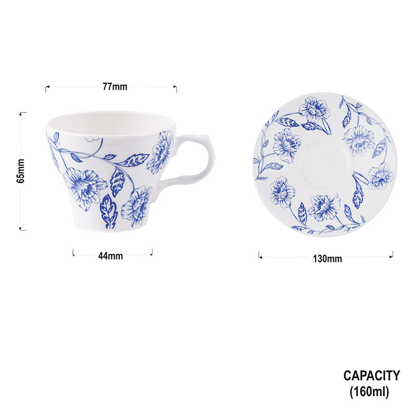 Liza Nilambari Floral Printed Tea Cup and Saucer My Store