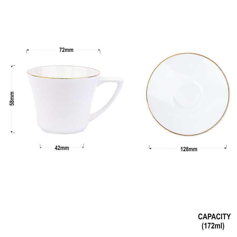 Zini Gold Rim-stylish tea cup set