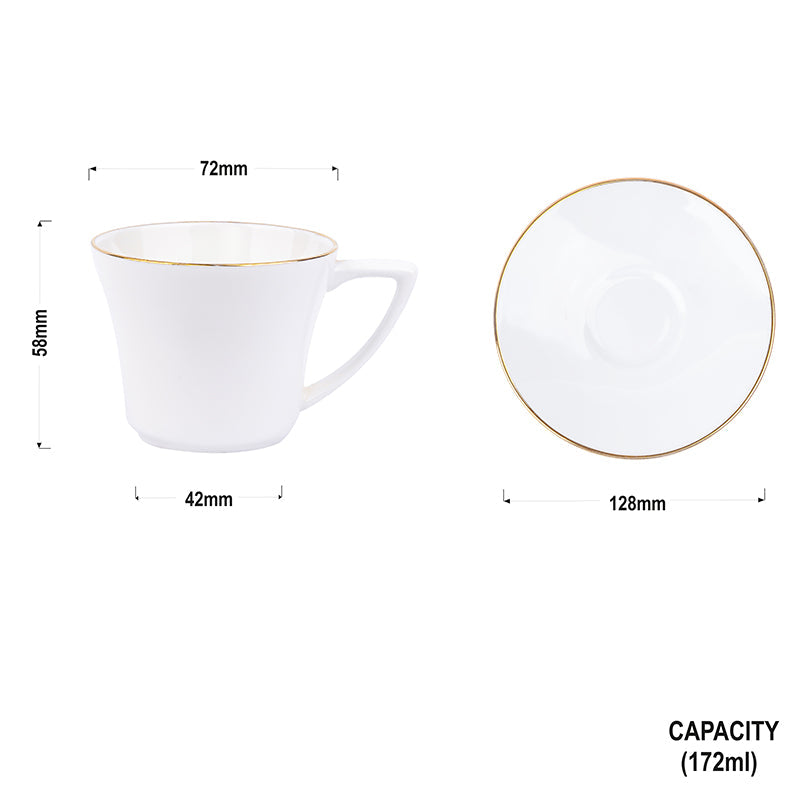 Zini Gold Rim-stylish tea cup set My Store