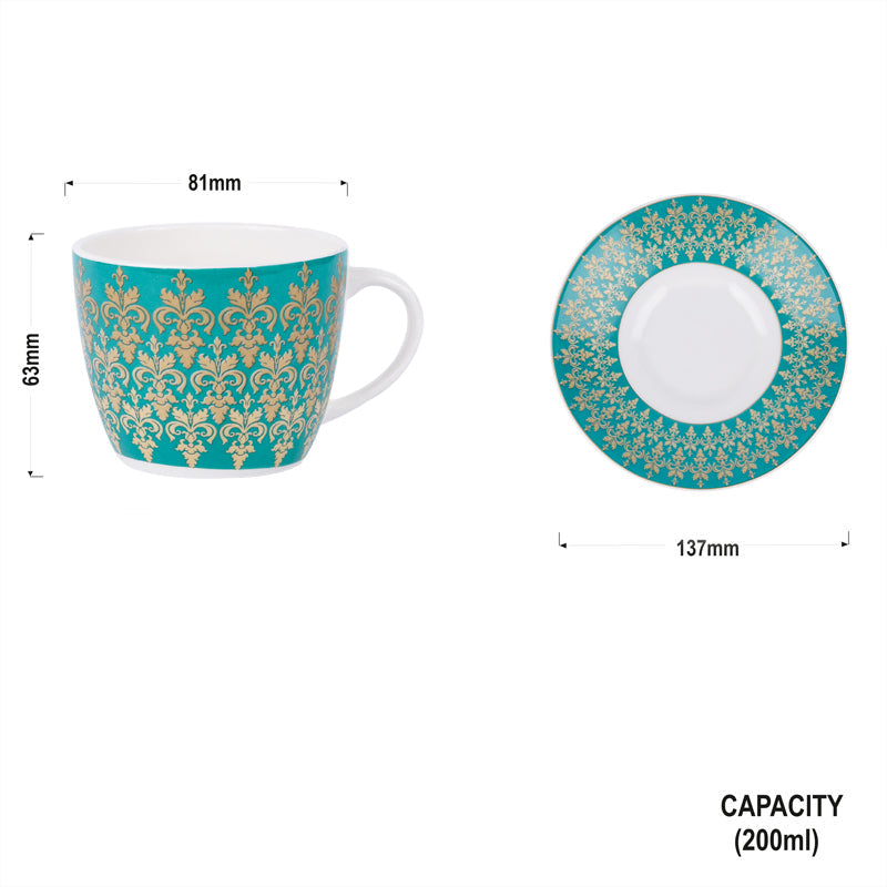 Royal Cups and Saucers in Persian Blue with Pure Gold My Store