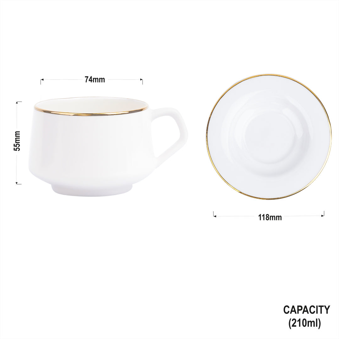 SANA Cups and Saucers with Gold Lines My Store