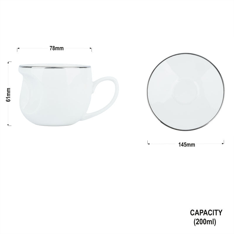 Face Platinum Band Cups and Saucers My Store