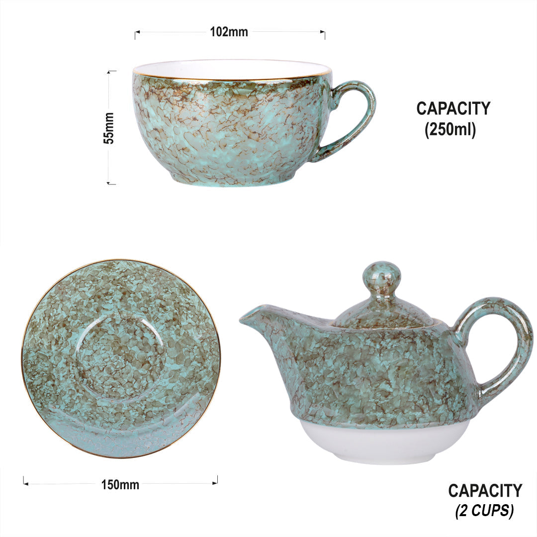 Tea for One in Terra Gold-Collection tea set My Store