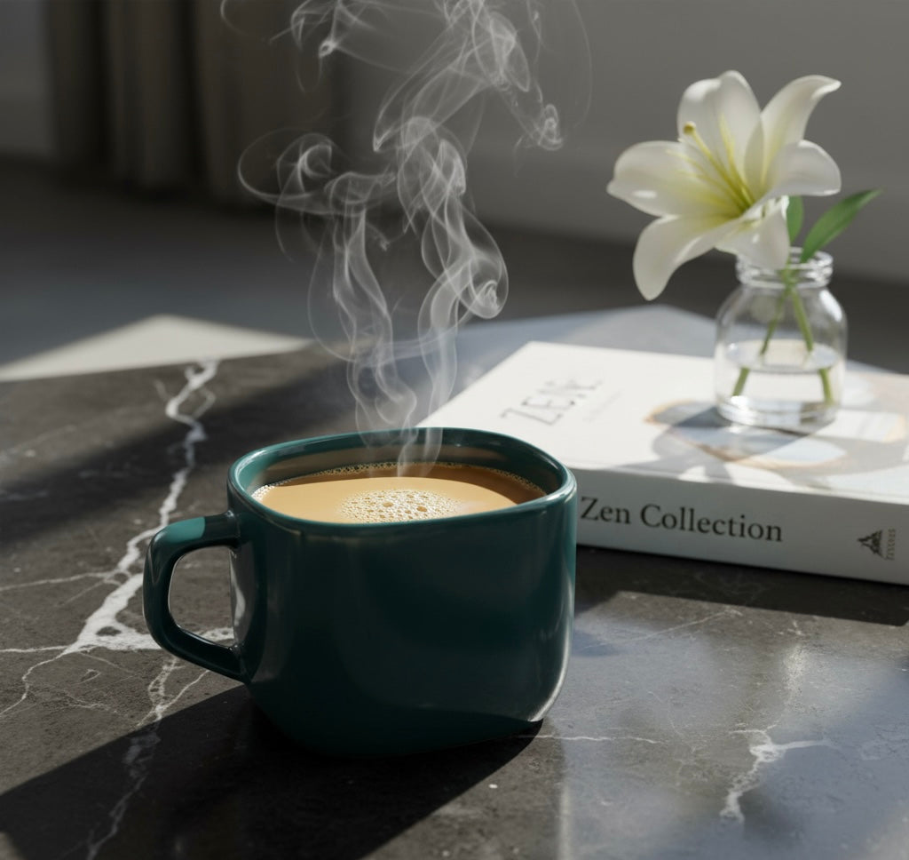 DATA Zen Coffee Mugs in Dark Green, Set of 6 My Store