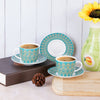 Royal Cups and Saucers in Persian Blue with Pure Gold My Store