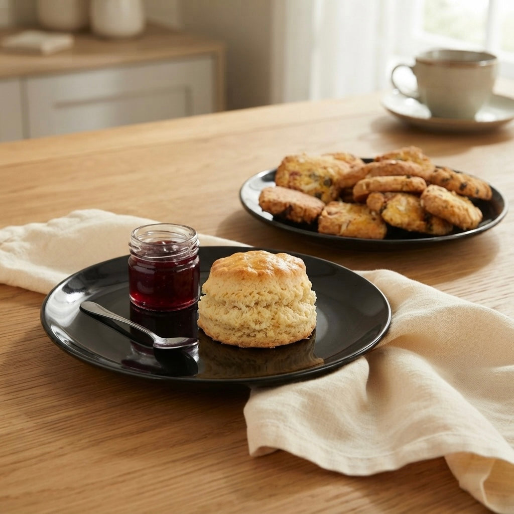 Black Quarter Plates, Glossy, Pack of 2 My Store