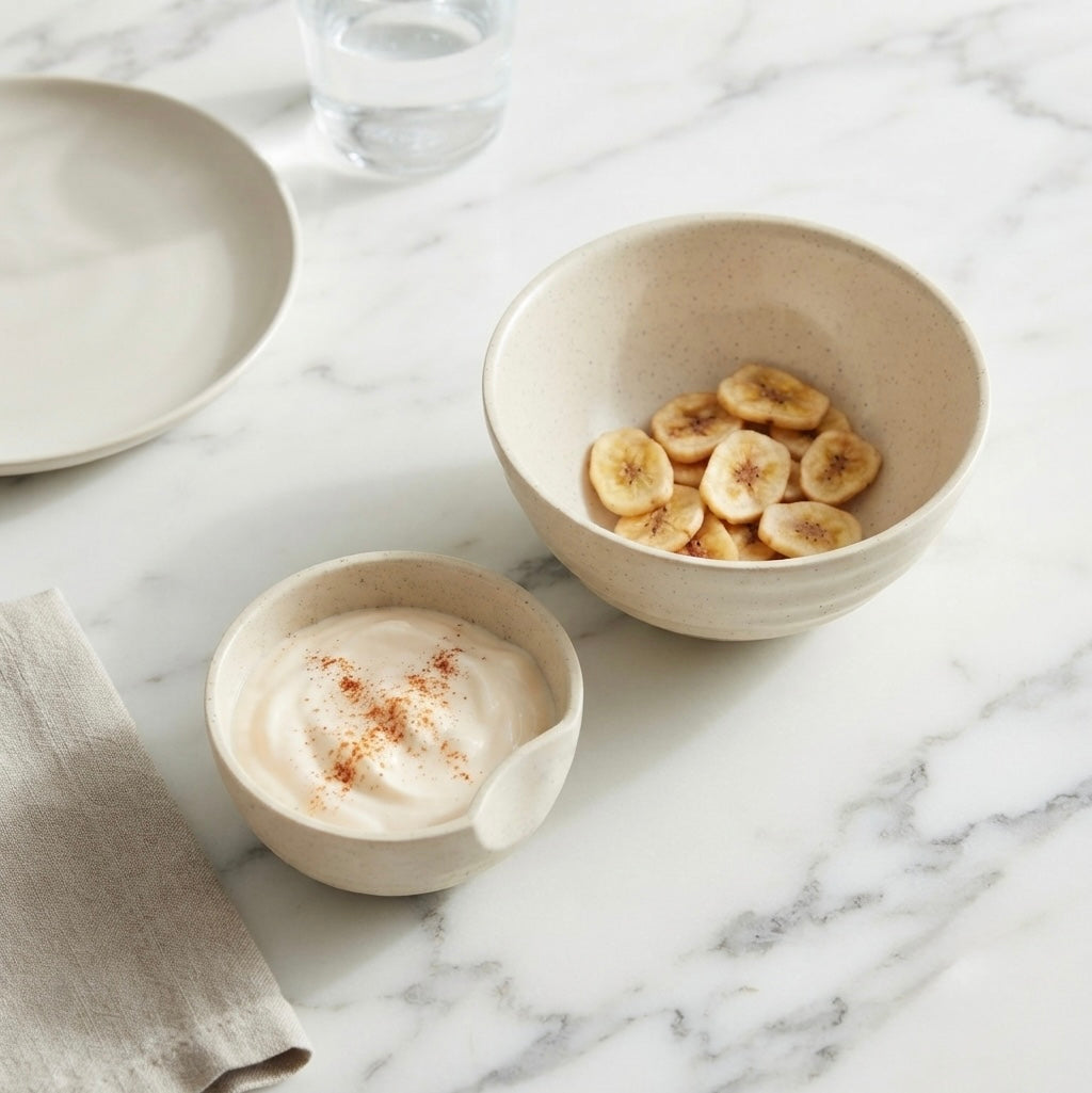 Chip and Dip Bowls, Porcelain, Set of 2