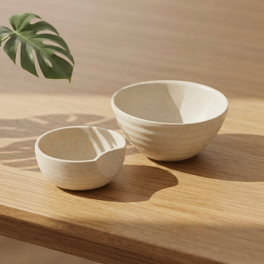 Chip and Dip Bowls, Porcelain, Set of 2