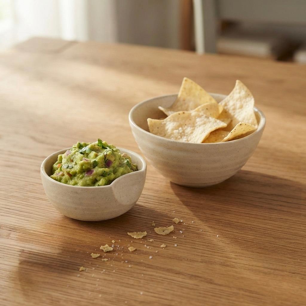 Chip and Dip Bowls, Porcelain, Set of 2