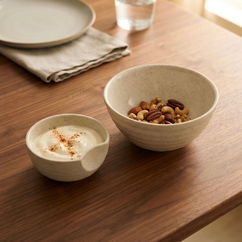 Chip and Dip Bowls, Porcelain, Set of 2