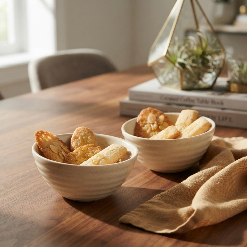 Snack Bowls, Porcelain, Set of 2