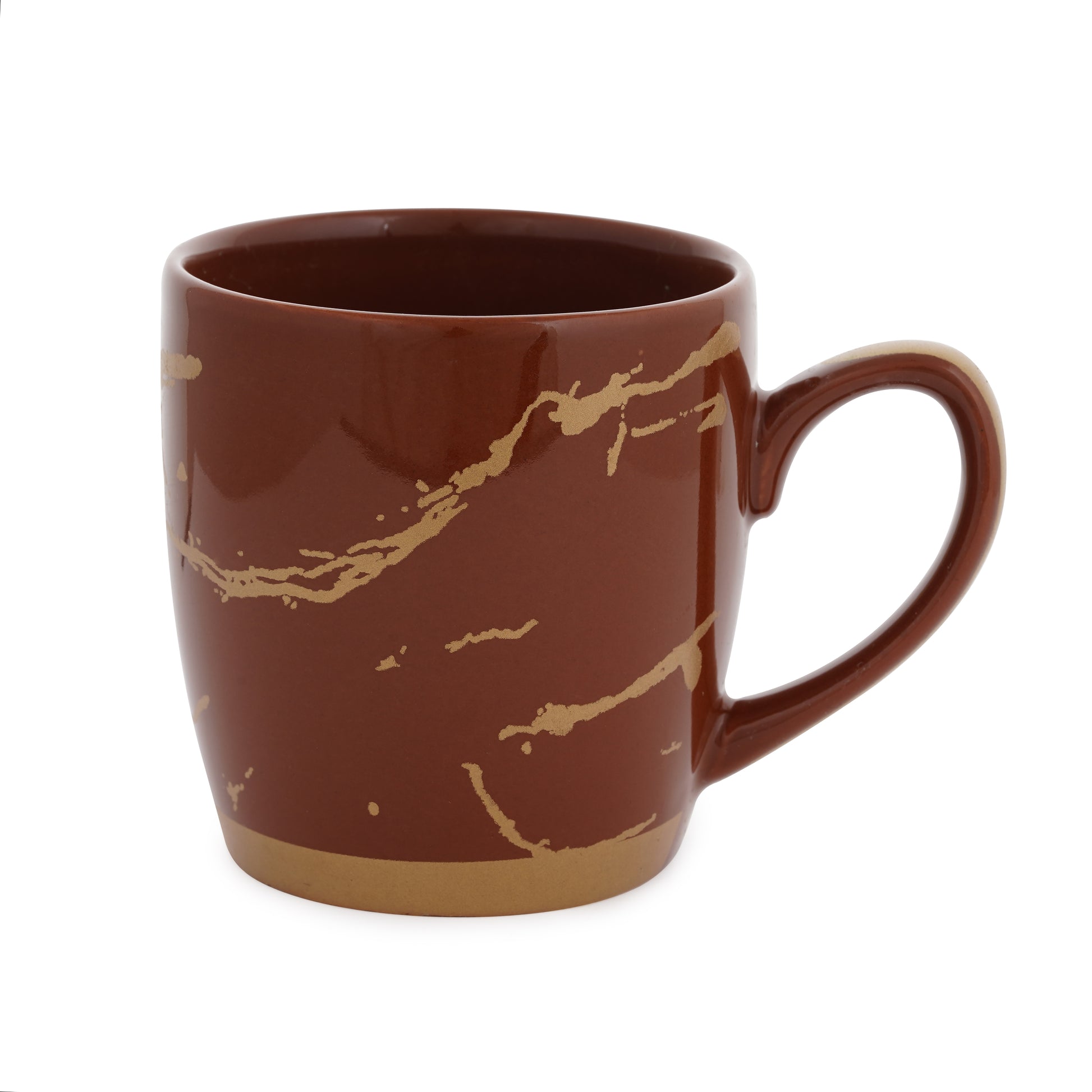 Brown Cambridge Mug (Pack of 6, Metallic Design) My Store