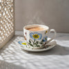 Classic Summer Flora in Blue (Cup Saucer Set, Pack of 12) My Store