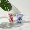 Conical Red and Blue Flower Dance-Milk Mugs Collection My Store