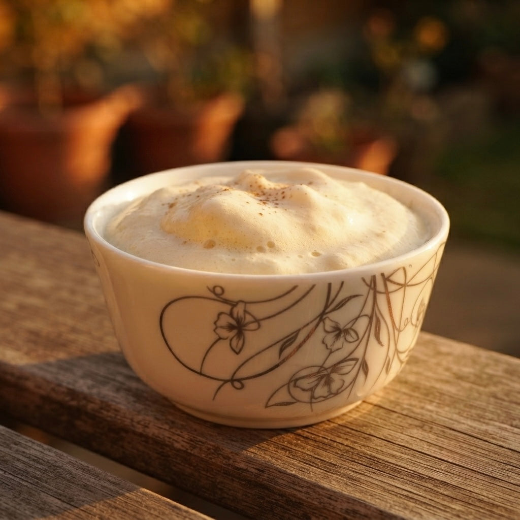 Stylish Platinum Print Ceramic White Bowl crafted from fine ceramic with modern white and platinum design