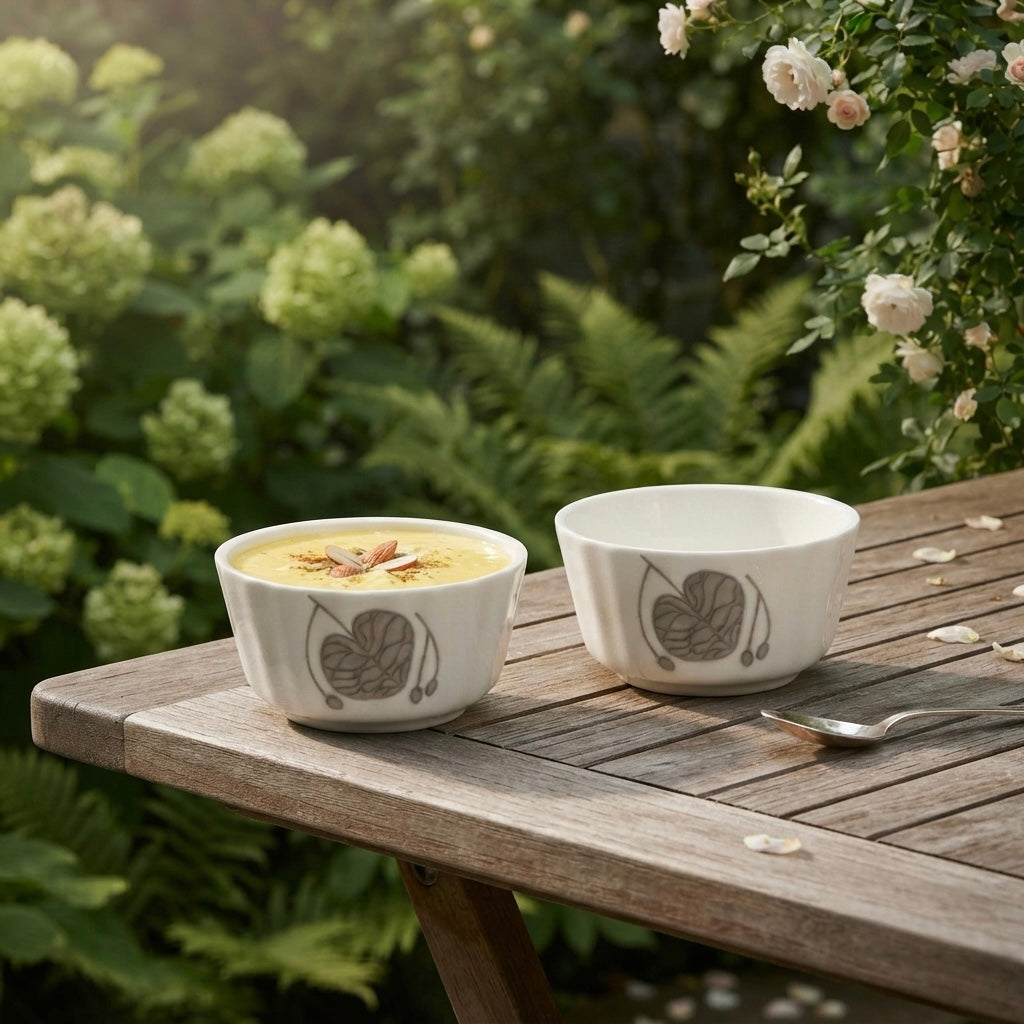 Luxury Crown Bowls with Pure Platinum Leaf in fine bone china with sleek silver platinum accents