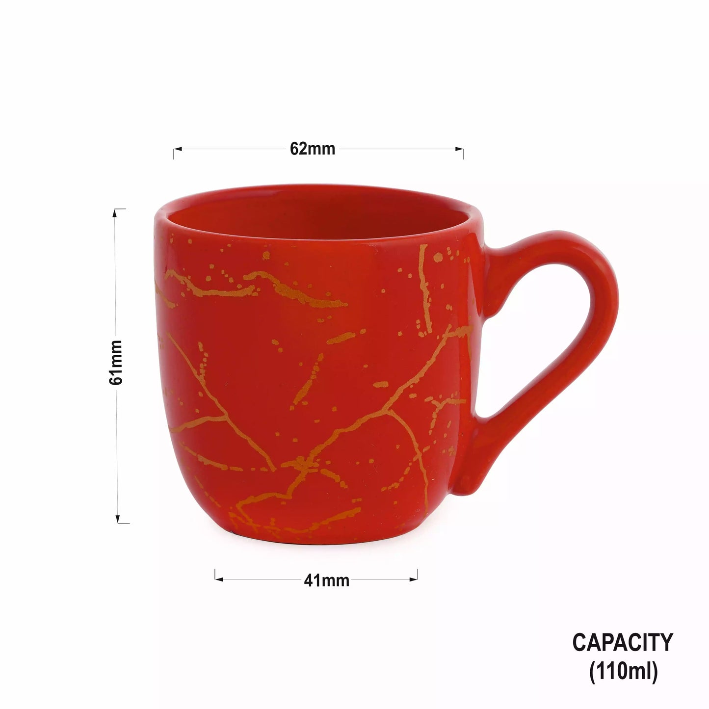 Red Manu Mug with Metallic Design-coffee mugs