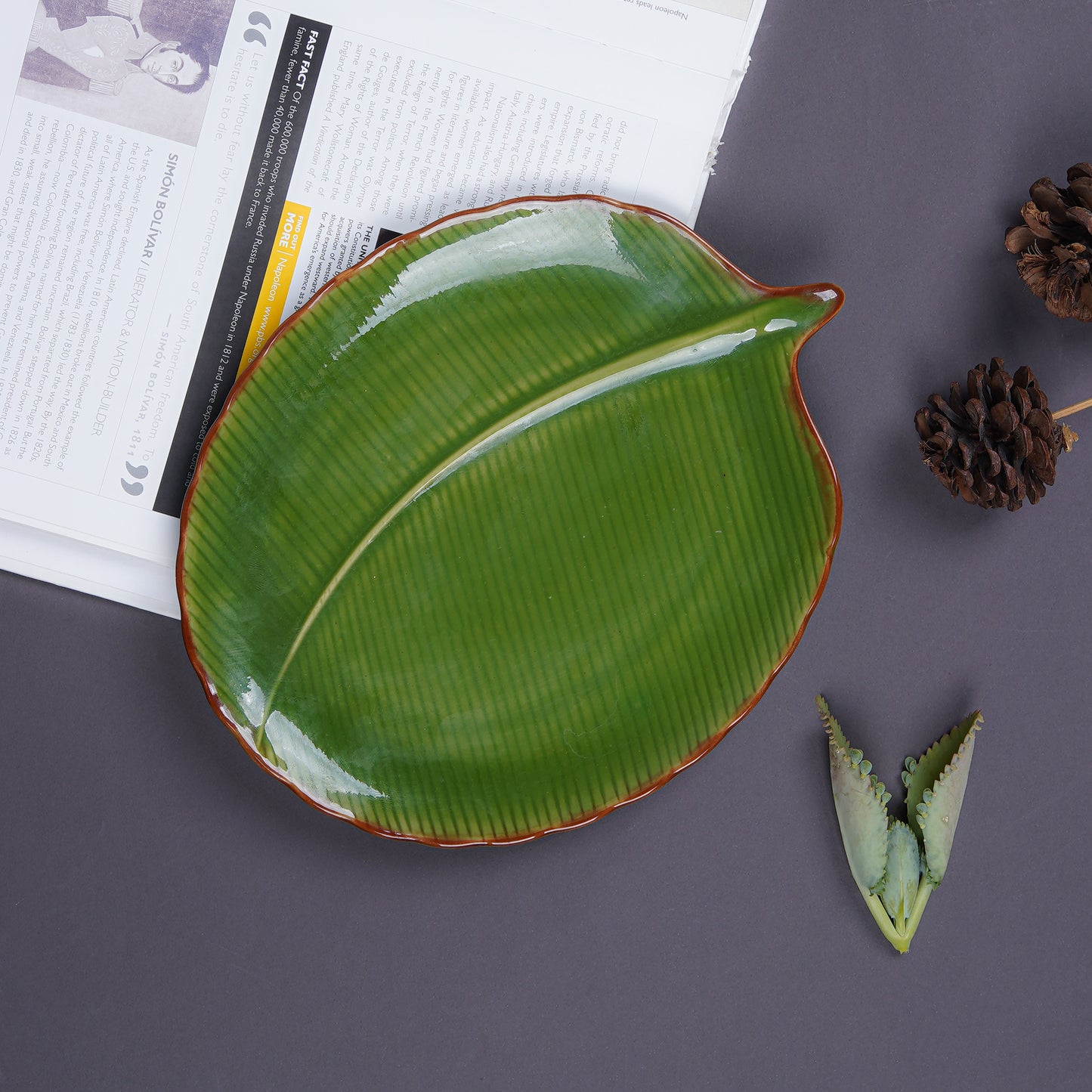 Large Sun Leaf Platter-decorative