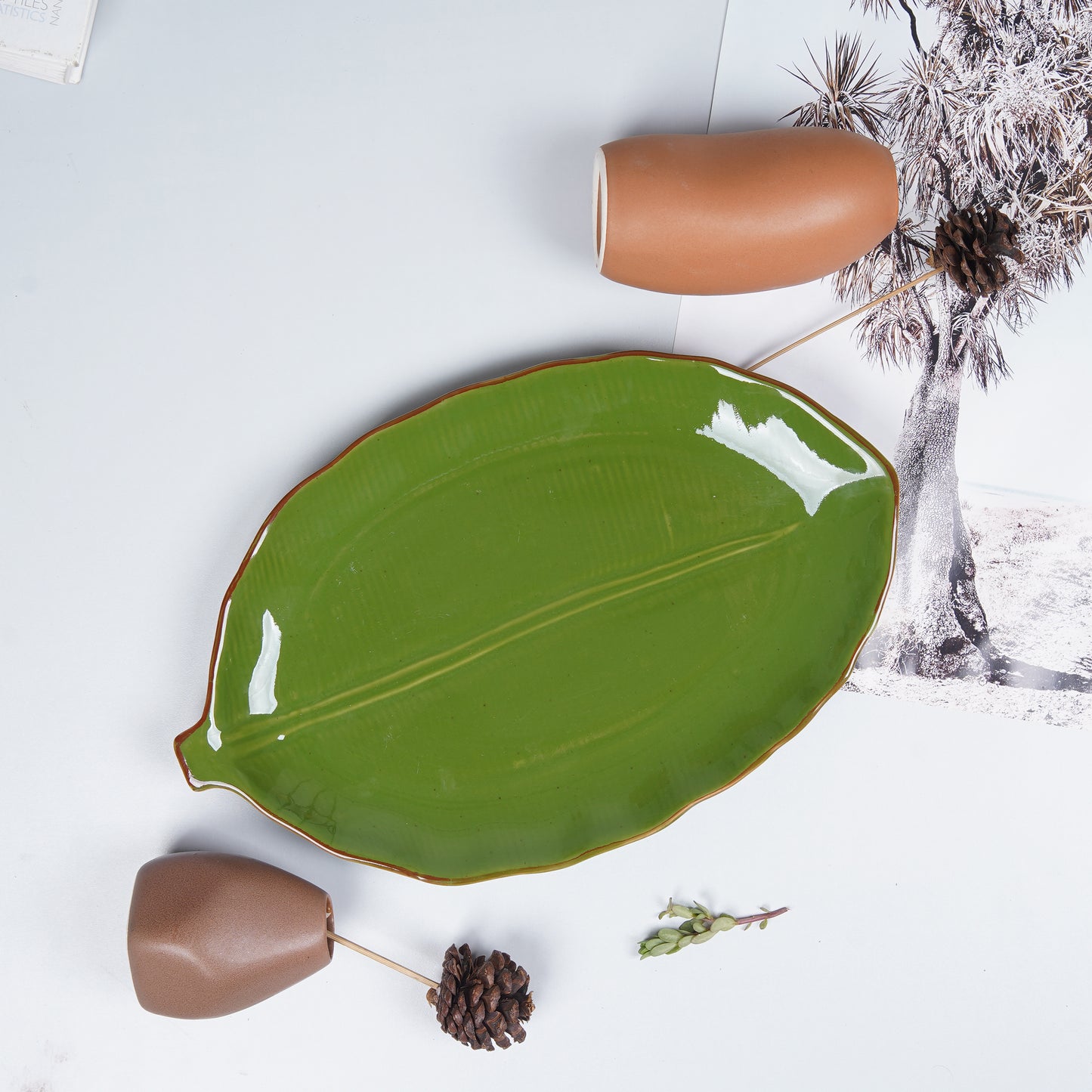 Large Tropic Leaf Platter