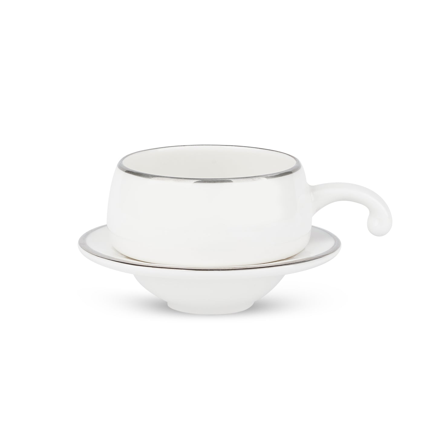 Lilliput in White with Platinum Cups and Saucers My Store
