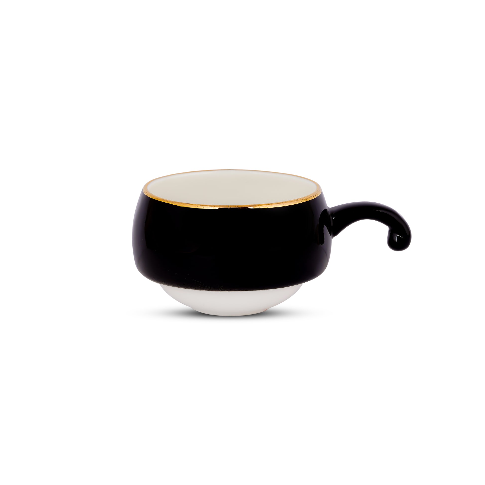 Lilliput in Black with Gold Cups and Saucers My Store