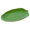 Green Ceramic Eco Leaf Platter with premium ceramic finish for modern table décor and serving