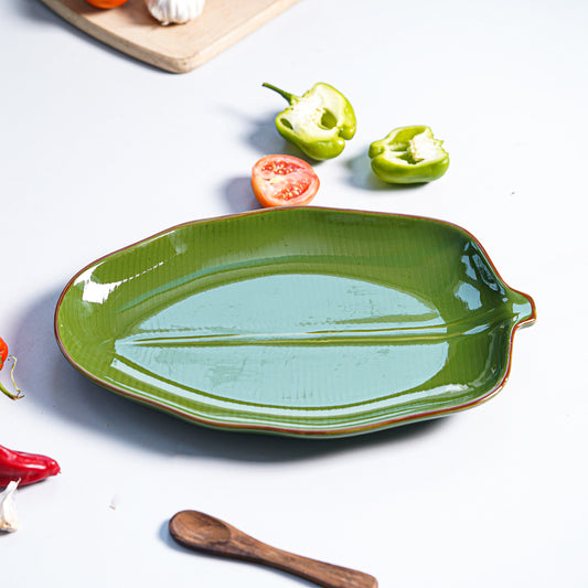 Large Earth Leaf Platter-styalish platter