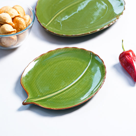 Large Sun Leaf Platter-decorative