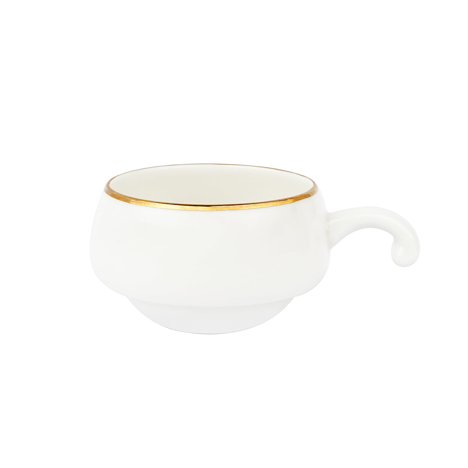Lilliput in White with Gold Cups and Saucers-stylish My Store