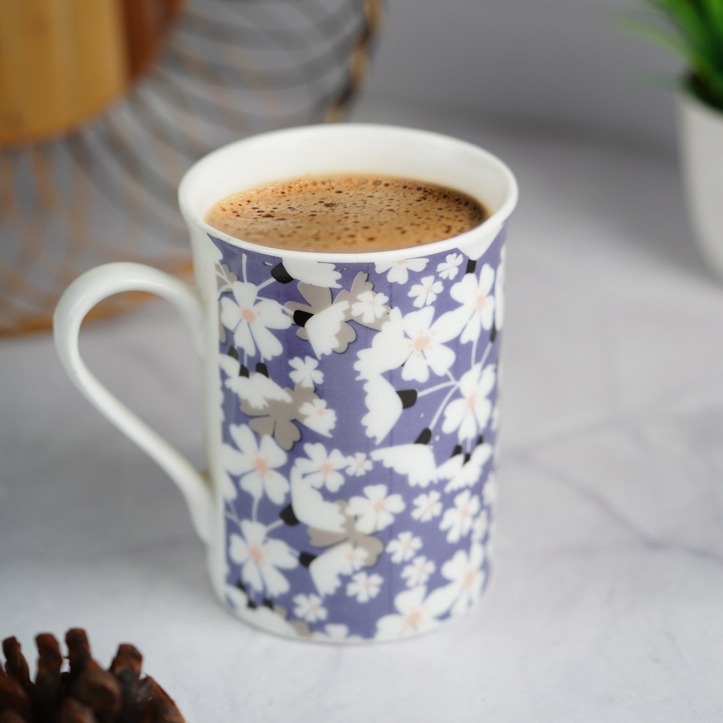 Panama Mug with Medley Flowers-stylish milk mugs