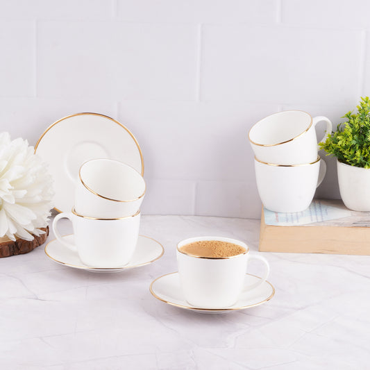 Royal Pure GOLD Outline Cups & Saucers-stylish