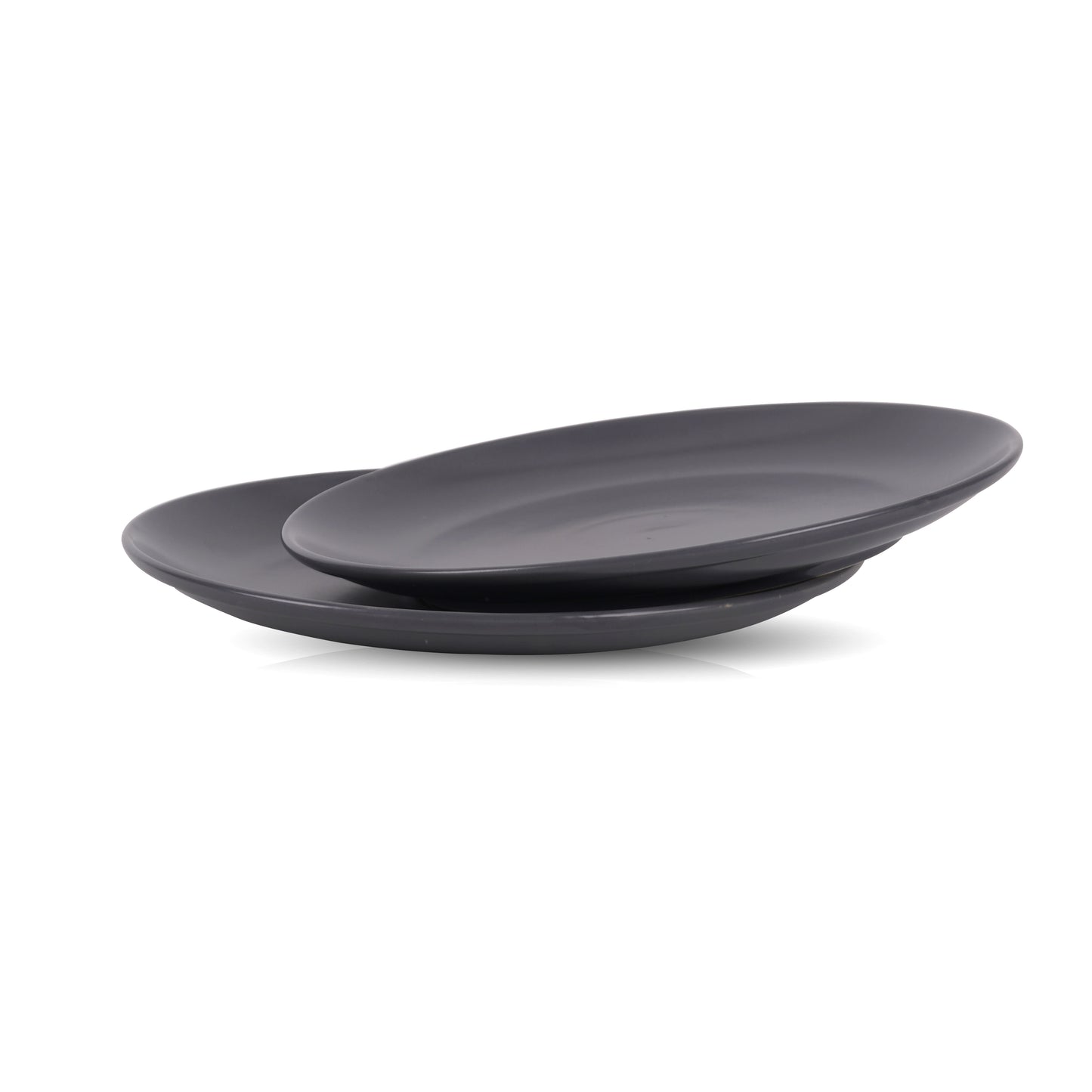 DATA Sattva Grey Matt Full Plates, Set of 2