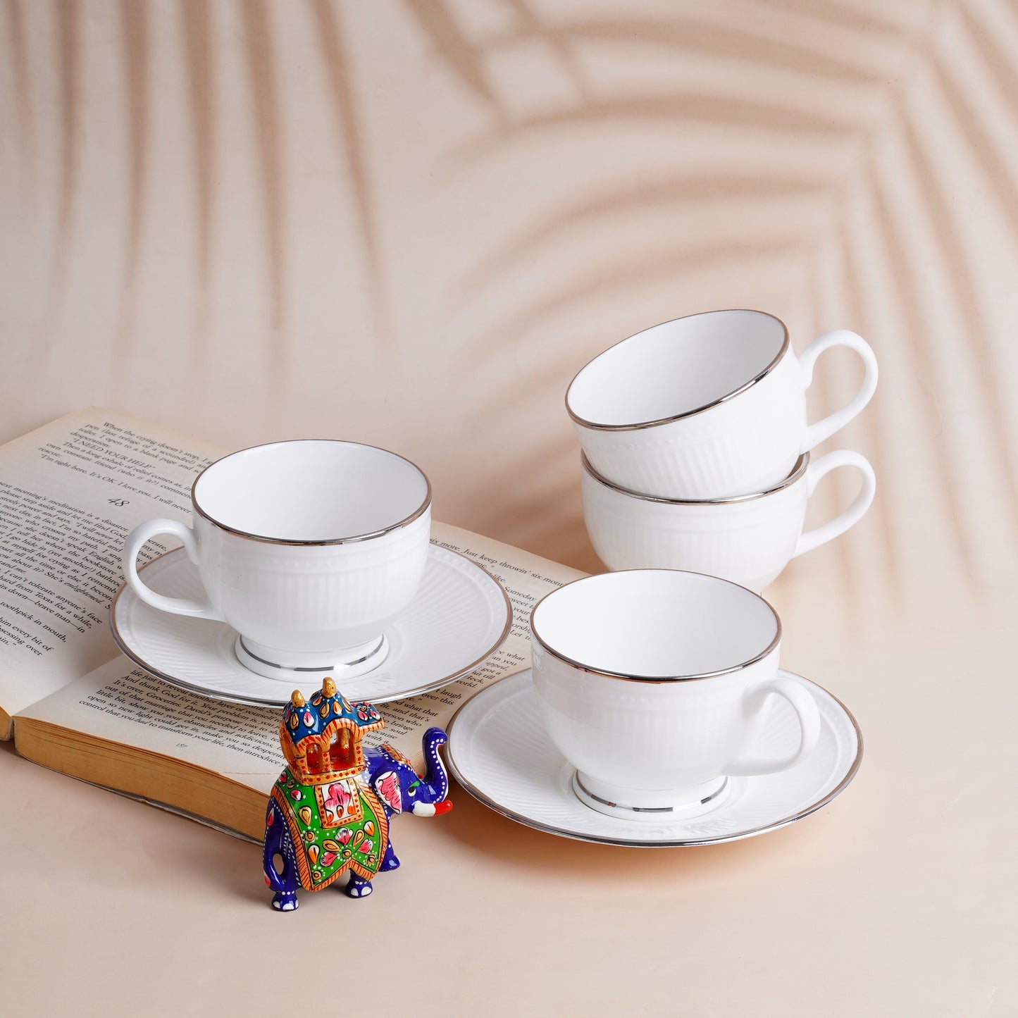 Crown Platinum Cups and Saucers set