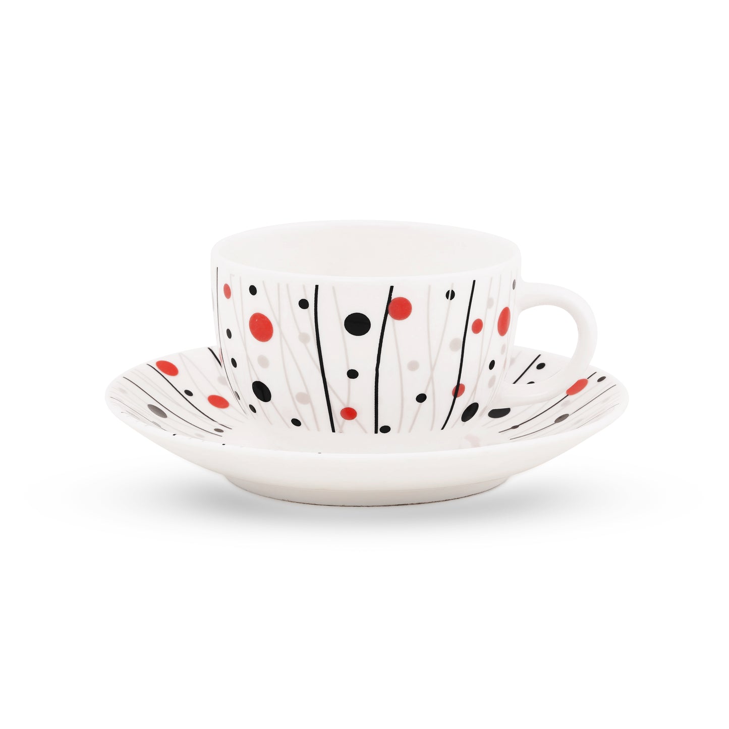 Rani Cups and Saucers with Abstract Dots-Tea Cups