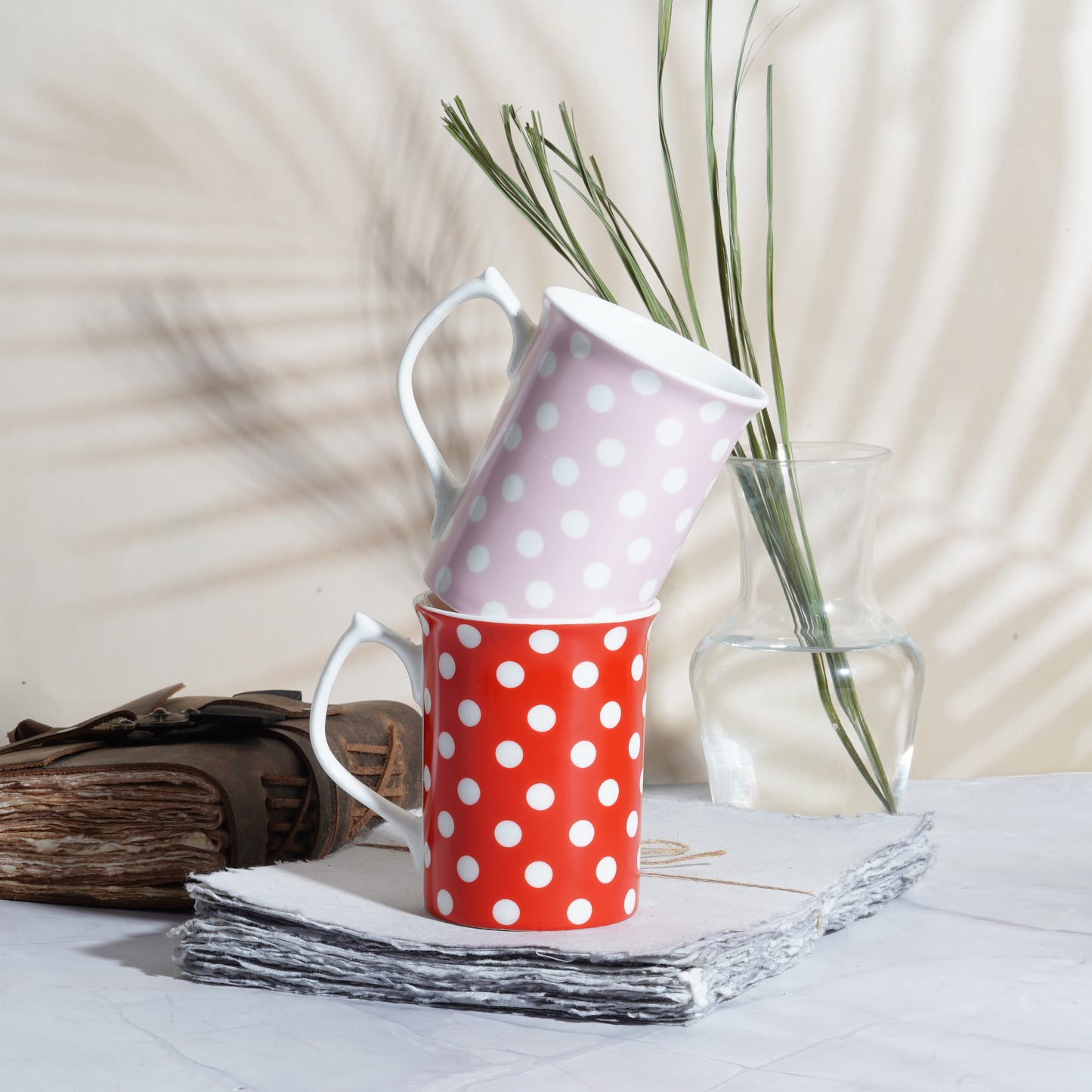 Dandy Lines Topaz Multicoloured Mug with Dots