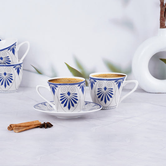 Alpine in Platinum Rajasthan Design-Cup And Saucer Set Tableware