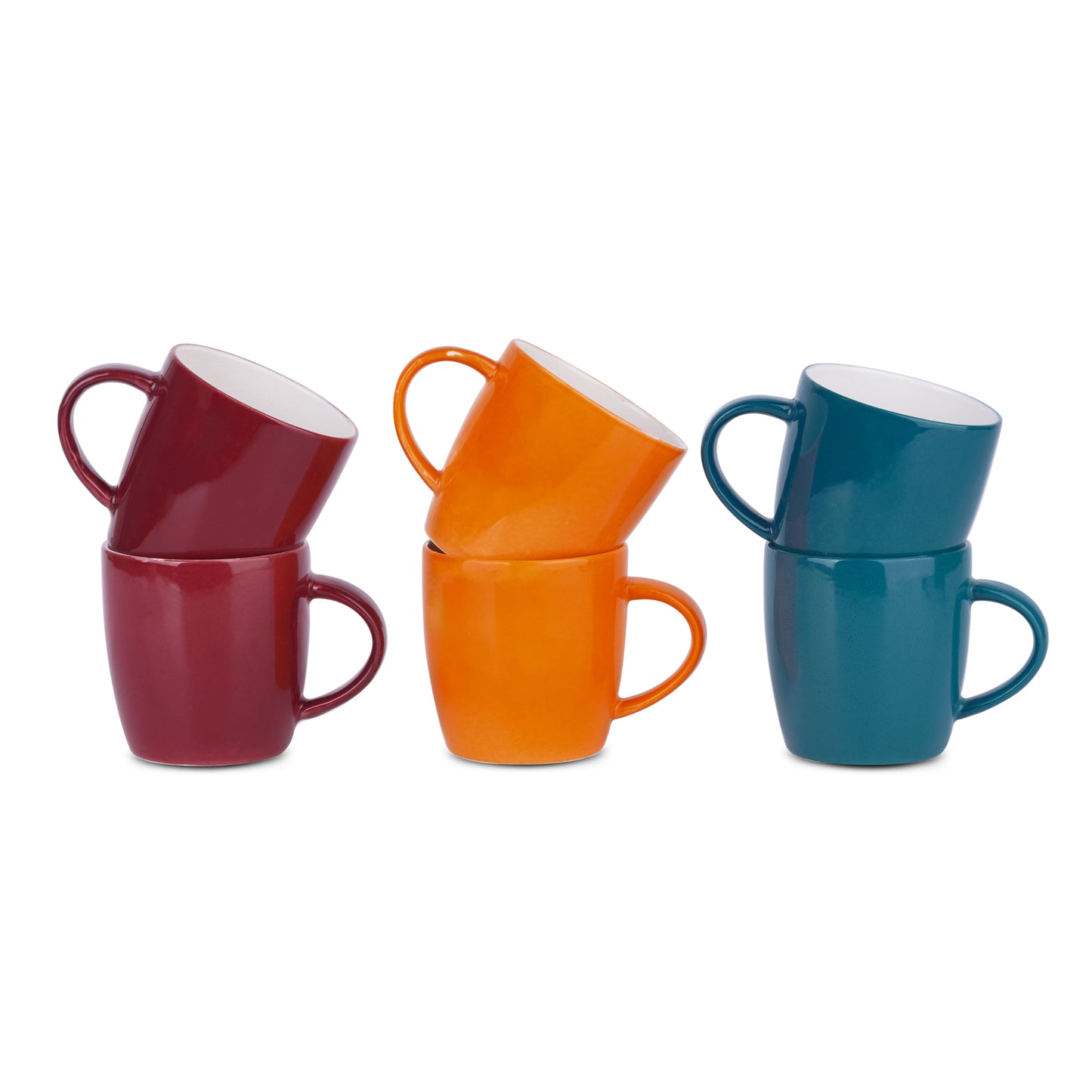 New Ray Medium in Orange, Maroon, Green-stylish coffee mug