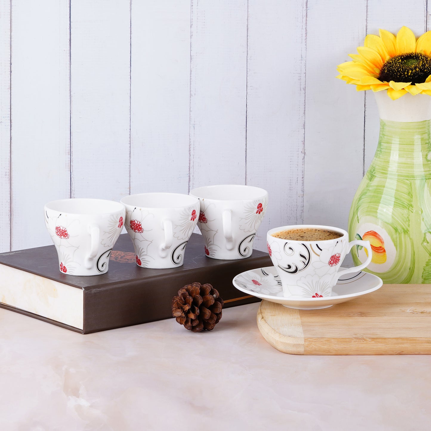 Liza Blossom Bliss Bone China-stylish cup & tea set