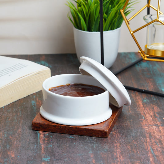 Trinket Box with Lid in White-bowl set collection