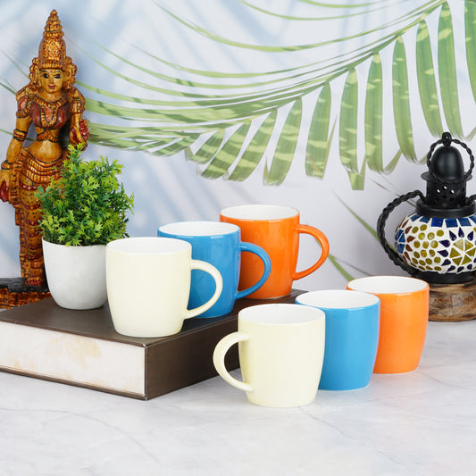 New Ray Medium in Blue, Orange, Yellow-stylish coffee mug