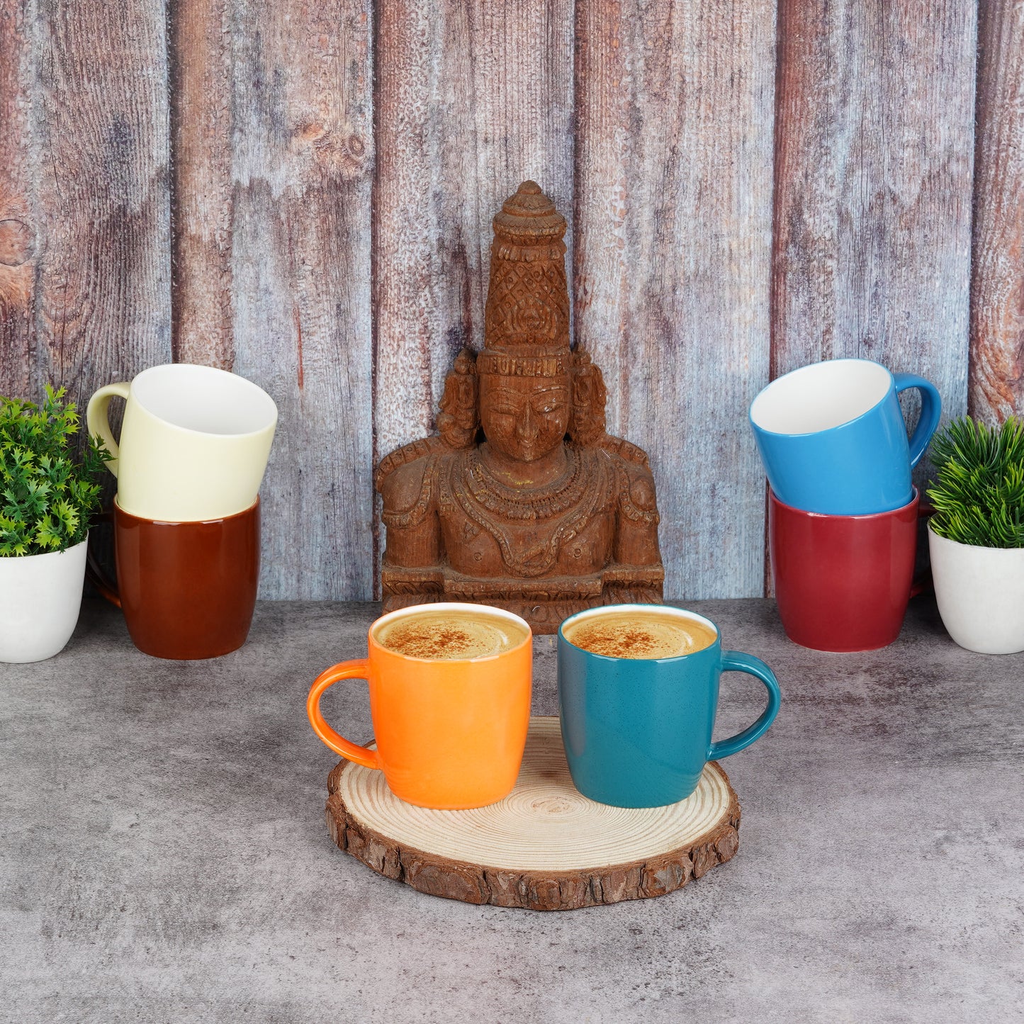 New Ray Multi-Mugs & Saucers set