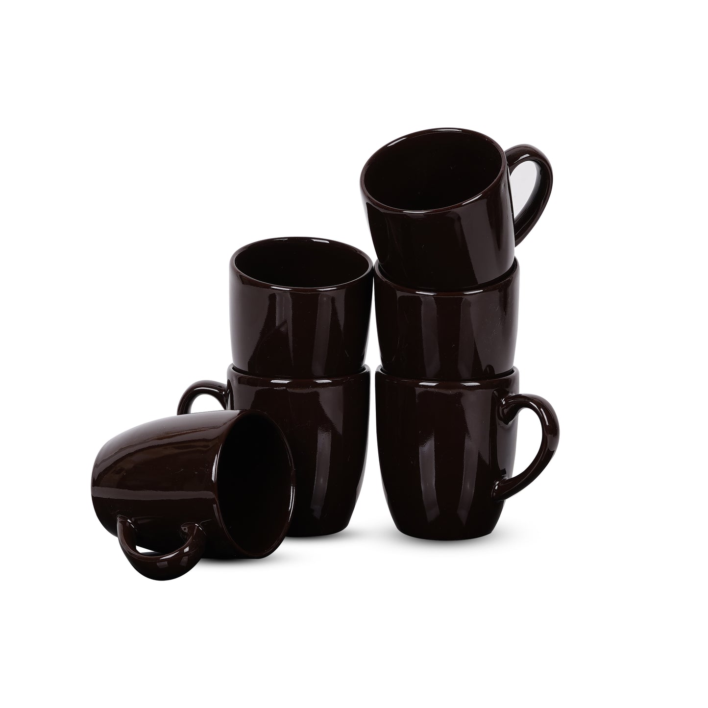 DATA Opera Mug in Chocolate Brown, Set of 6