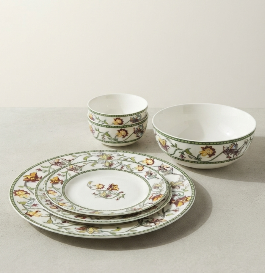 Heritage Dinner Set plates and bowls
