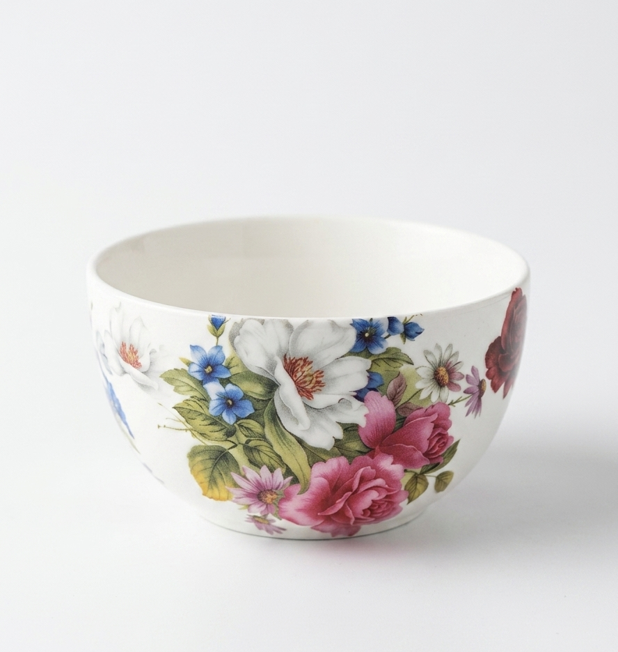 English Rose Veg Bowls, Pack of 6