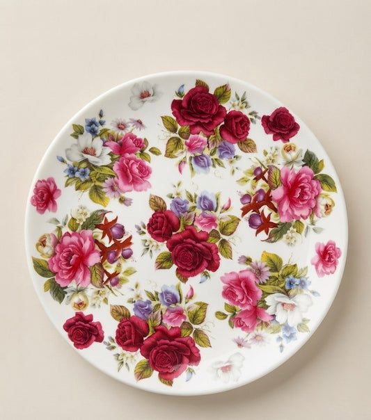 English Rose Quarter Plates, Pack of 2