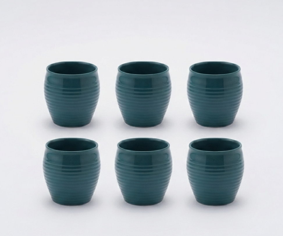 Kulhad Chai Set of 6 in Dark Green My Store
