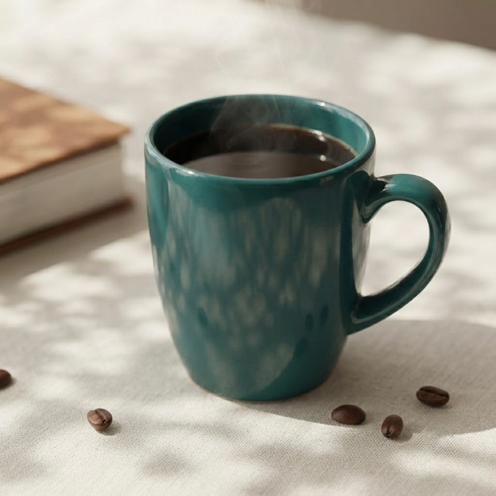 DATA Opera Mug in Green, Set of 6 Dandy Lines by DATA