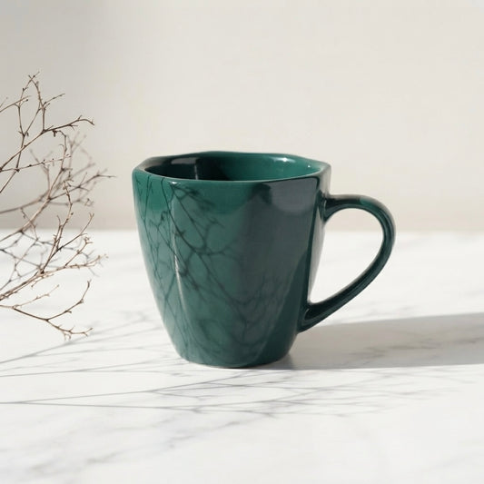 DATA Veda Mugs in Green, Set of 6 Dandy Lines by DATA